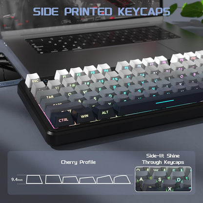 ATTACK SHARK X87 Wireless Tri-Mode Mechanical Gaming Keyboard - Black