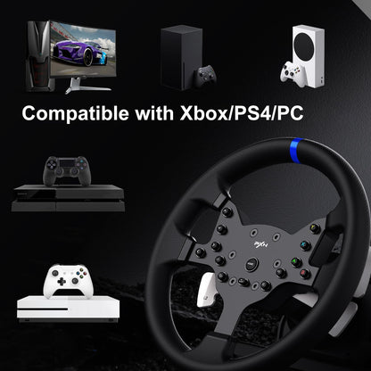 PXN V99 PC Racing Wheel, Real Force Feedback Steering Wheel with Pedals and Shifter, Detachable 270/900 Degree Race Simulator - PS5 | PS4 | PC | Xbox One | Xbox Series