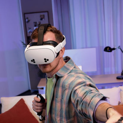 KIWI design V4 Facial Interface, 2 Face Pads Compatible with Oculus/Meta Quest 3S, Accessories for Quest 3S, NOT Compatible with Meta Quest 3