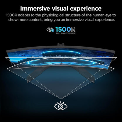 KOORUI 24E6CA 24 inch Curved Gaming Monitor 180Hz FHD 1080P Computer Monitor, 1ms 1500R VA Display, Adaptive Sync, FreeSync Premium, HDR10