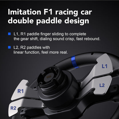 PXN V99 PC Racing Wheel, Real Force Feedback Steering Wheel with Pedals and Shifter, Detachable 270/900 Degree Race Simulator - PS5 | PS4 | PC | Xbox One | Xbox Series