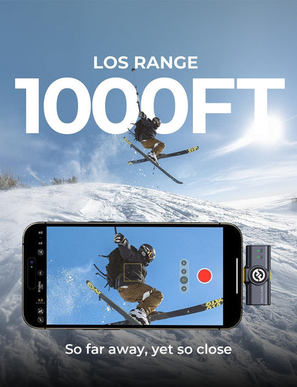 Hollyland Lark M2 Wireless Microphone for iPhone/Camera/Android/PC, 48kHz/24-bit High Fidelity Audio, 300m Range, Noise Cancelling, 40h Use, YouTube, Vlog, Streaming (2TX + 3RX + Charging Case)