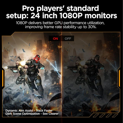 KOORUI G2411P Gaming Monitor, 24" Fast IPS Computer Monitor, 200Hz FHD HDR400 Display, 1ms PC Screen, 90% DCI-P3 Color Gamut, Adaptive Sync, Ultra Slim Frame