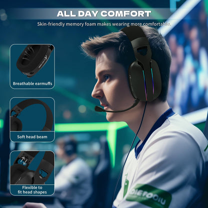 ATTACK SHARK L90 Over-Ear Wireless Gaming Headphone with Mic - Black | White
