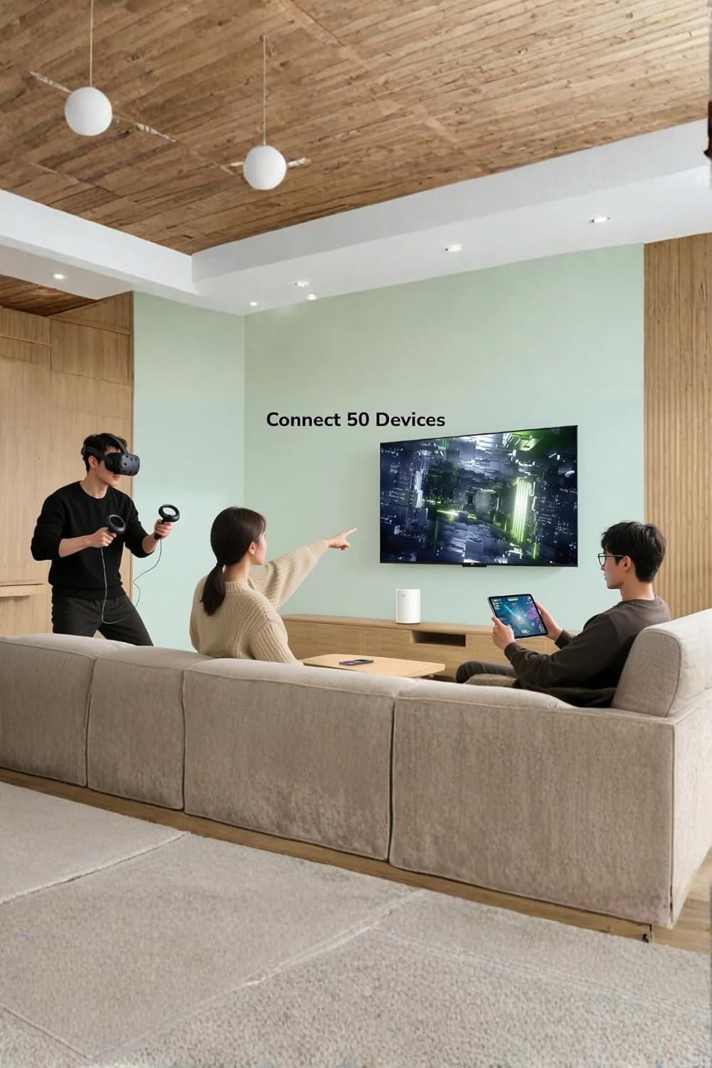 Cudy M1300 1 Pack AC1200 Gigabit Whole Mesh WiFi System, Dual Band WLAN Extender, High Gain Antennas, VPN, Cloudflare