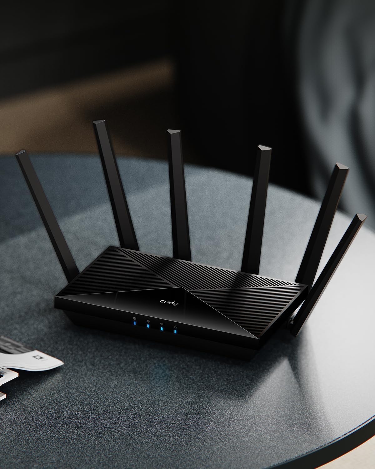 Cudy Tri-Band WiFi 7 BE11000 Router, 6-Stream 10 Gbps, 4 × 2.5G Ports, Up to 11000Mbps, VPN Server and Client, Cudy APP and Mesh, 6 × High-gain Antennas, WR11000