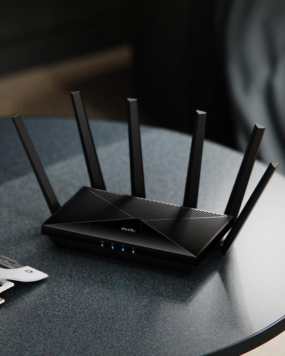 Cudy Tri-Band WiFi 7 BE11000 Router, 6-Stream 10 Gbps, 4 × 2.5G Ports, Up to 11000Mbps, VPN Server and Client, Cudy APP and Mesh, 6 × High-gain Antennas, WR11000