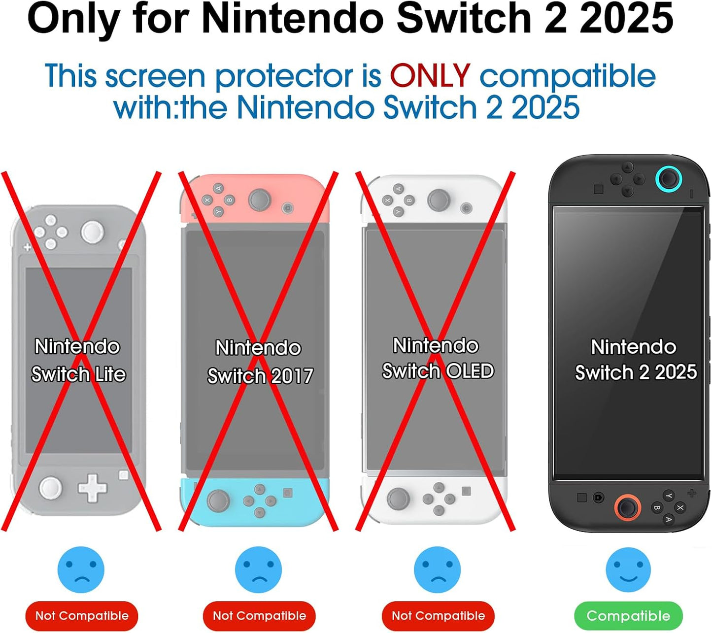 Lucky Fox Nintendo Switch 2 Tempered Glass Screen Protector 7.9"
