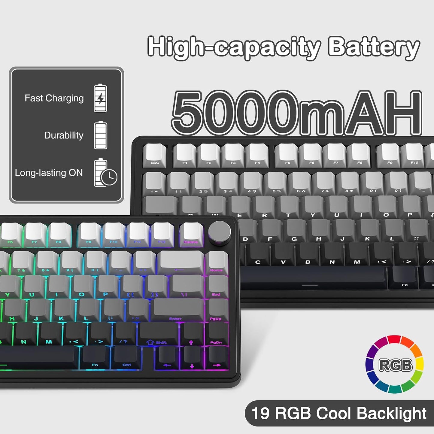 ATTACK SHARK X85 Wireless Mechanical Gaming Keyboard RGB - Moon Night