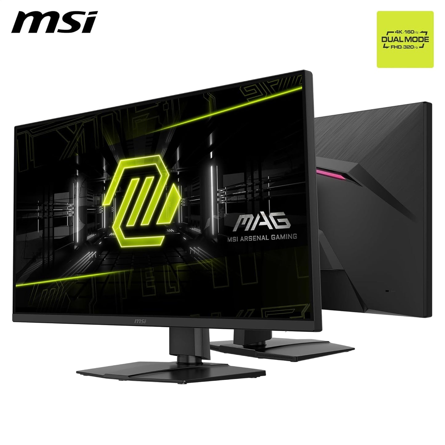 MSI MAG 322URDF E16 32-inch 3840 x 2160 (UHD) Gaming Monitor, 320Hz, Adaptive-Sync, HDMI, DisplayPort, VESA Mountable, Tilt, Height Adjustable, Speaker, 0.05ms, Black