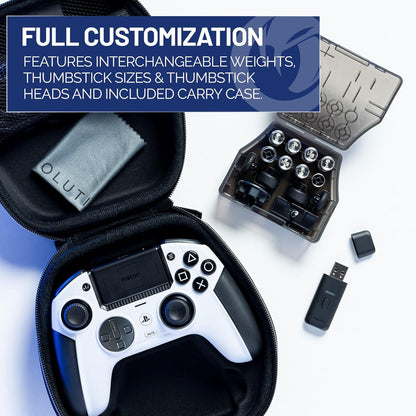 وحدة تحكم الألعاب اللاسلكية NACON Revolution 5 Pro لجهاز PS5 | PS4 | PC - باللونين الأبيض والأسود