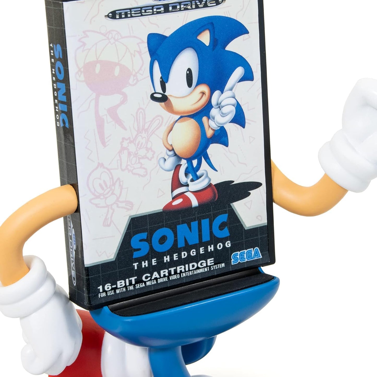 Numskull Official Power Idolz Sonic The Hedgehog SEGA Cartridge Wireless Charger Phone Holder - Compatible with Qi-Enabled Devices