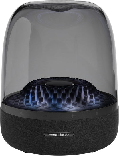 Harman Kardon Aura Studio 4 - Bluetooth Home Speaker - Superior Sound Performance - 5 Diamond-Effect Lighting Themes - Black | Gray