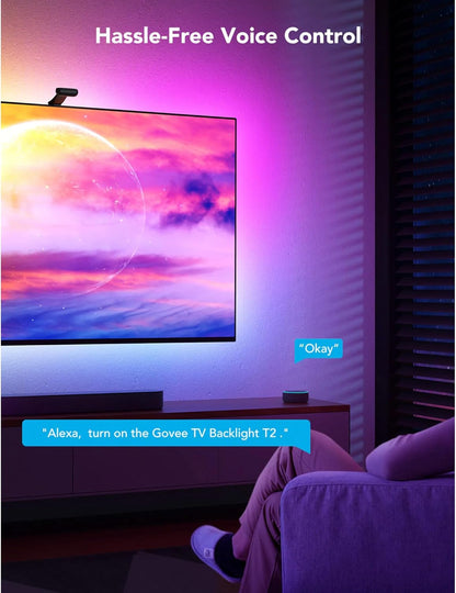Govee - إضاءة خلفية للتلفاز Envisual T2 مع كاميرتين (55~65 بوصة)