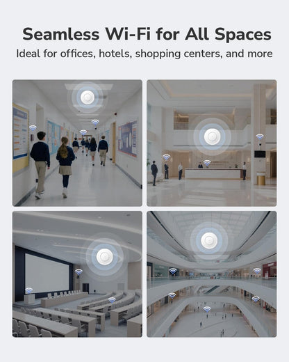 Cudy BE11000 Tri-Band Wi-Fi 7 Wireless Access Point, WiFi AP, 1 x 10GB SFP+ Port, 2.5G PoE-in, Cudy APP Control and Mesh, PoE/DC Powered, AP11000