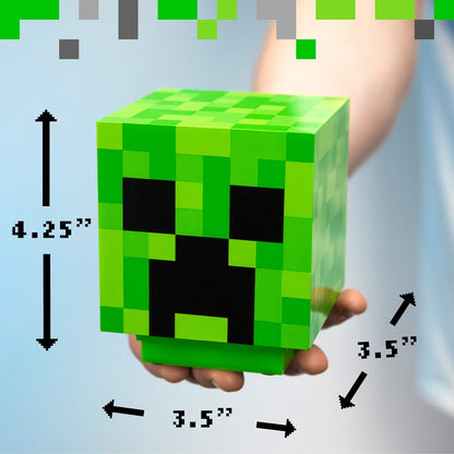 Paladone Minecraft Creeper Desk Light with Official Creeper Sounds, Night Light USB Rechargeable