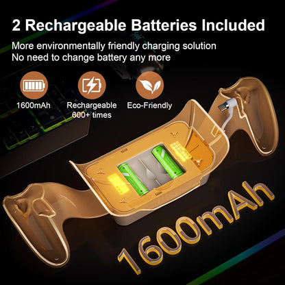 محطة شحن DOBE مع بطاريات قابلة لإعادة الشحن وإضاءة LED لجهاز Meta Quest 3 | Meta Quest 3S 