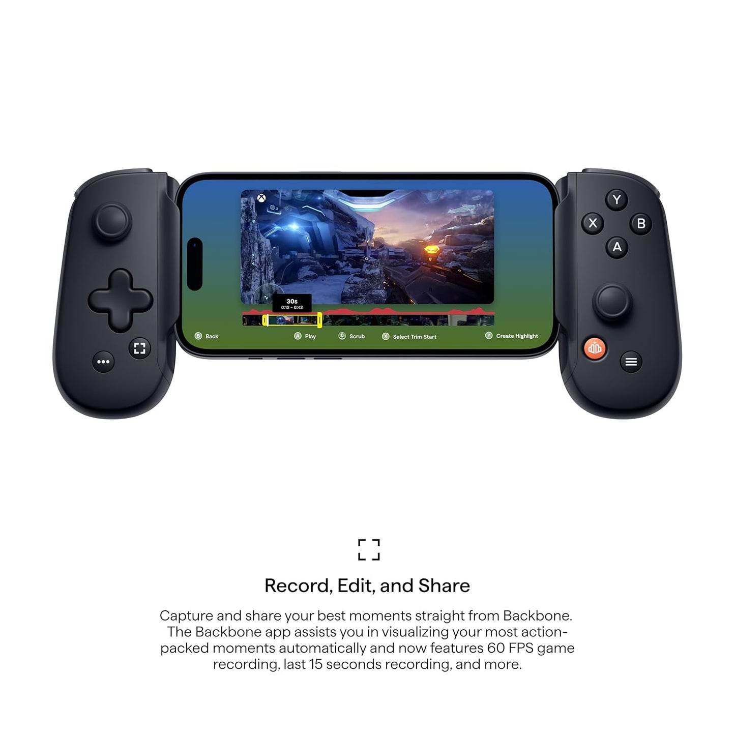 BACKBONE One Mobile Gaming Controller, USB-C Phone Controller for Android & iPhone 15/16/17 Series, 2nd Gen, Play Xbox, PlayStation, Fortnite, Call of Duty & More