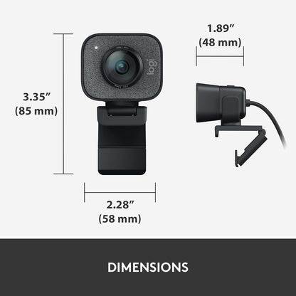 Logitech for Creators StreamCam Plus Webcam for Streaming and Content Creation, Full HD 1080p 60 fps, Glass Lens, Smart Auto-Focus, for PC/Mac – Graphite
