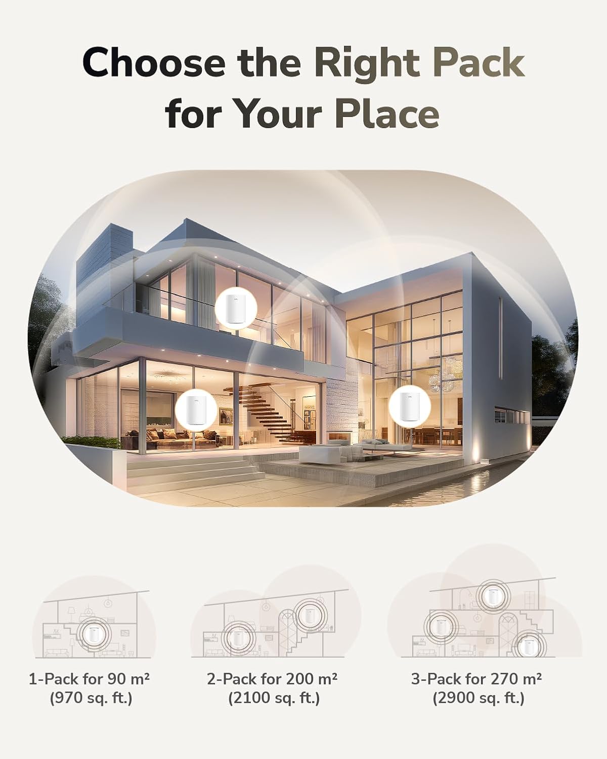 Cudy BE3600 Gigabit Mesh Wi-Fi 7 System With Dual-Band 3.6Gbps Speed, Quad-Core CPU, MLO, 3× Gigabit Ports, VPN, App Control, 200 Devices | M3600 ~ 2-Pack