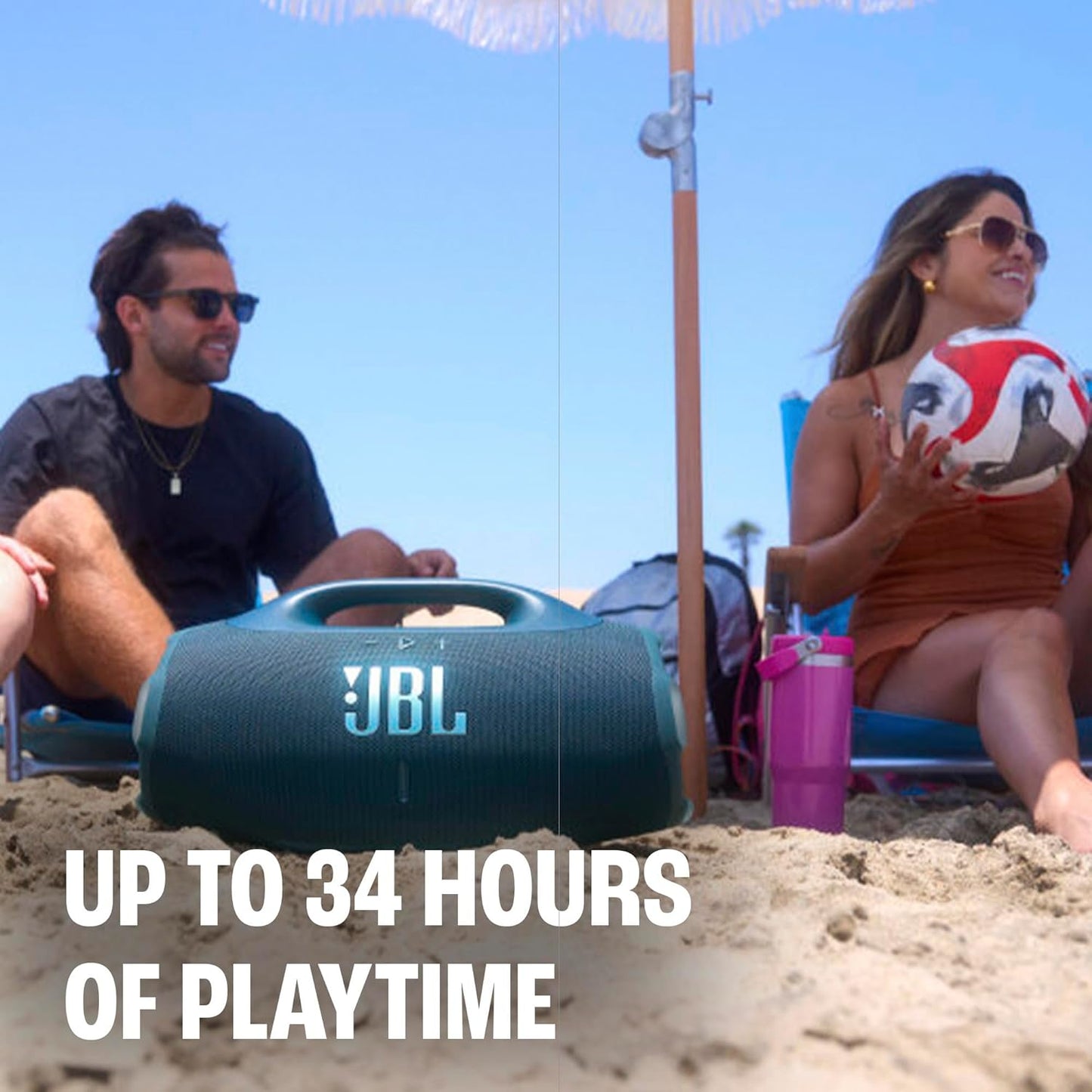 JBL Boombox 4 - Most Powerful Portable Waterproof Speaker with Massive Pro Sound, Up to 34 Hours of Playtime - Black