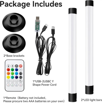 Ledagic Led Light Bar with Music Sync, Color Changing TV Backlight App & Remote Control, IC+RGB & W Smart RGB Light Bar, USB Powered Led Lights, Dynamic PC Room Monitor Backlight Gaming Accessories