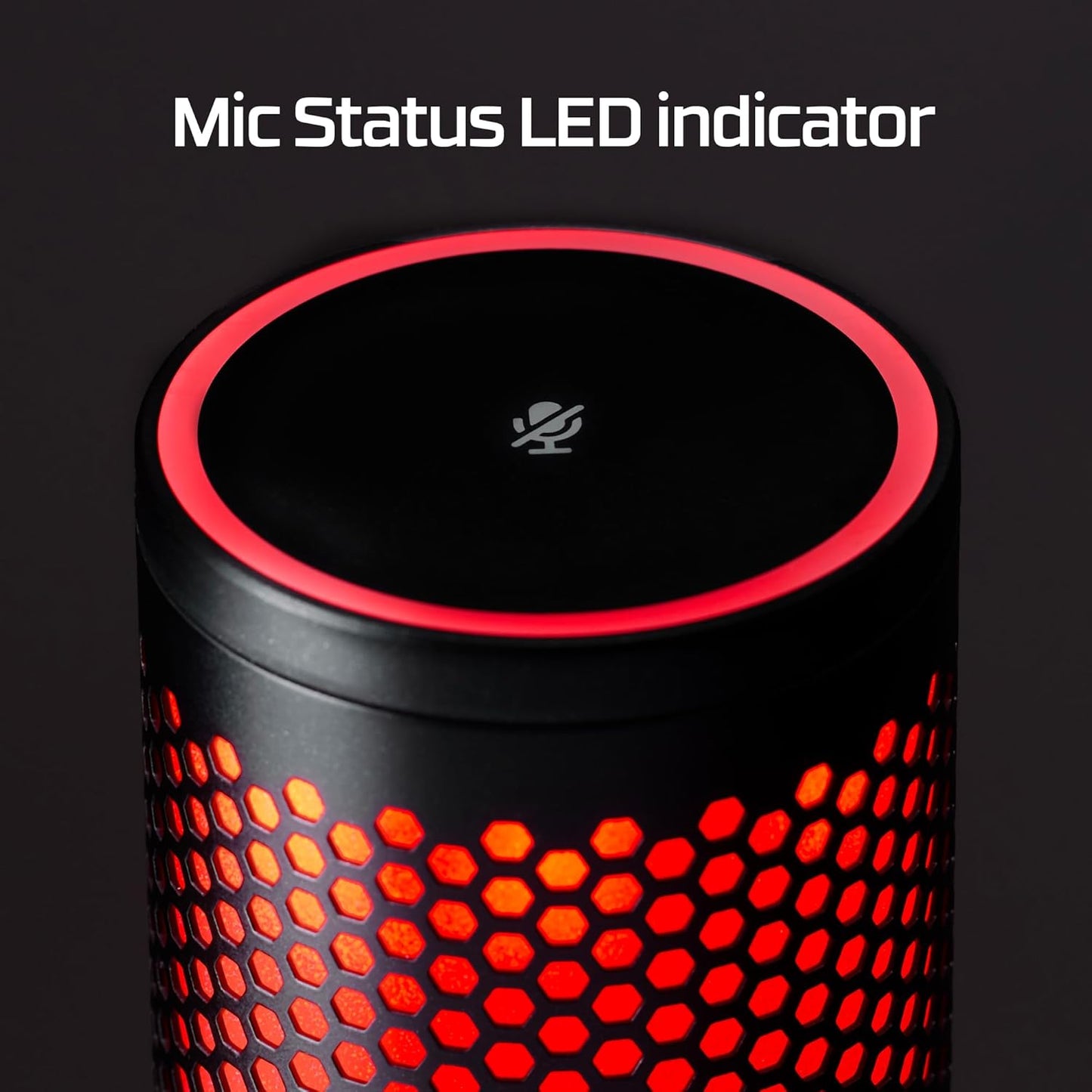 HyperX QuadCast 2 USB Gaming Microphone with Hi-Res Studio-Quality Recording, Tap-to-Mute Sensor, On-Board Controls - PC | PS4 | PS5