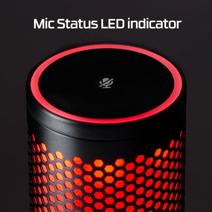 HyperX QuadCast 2 USB Gaming Microphone with Hi-Res Studio-Quality Recording, Tap-to-Mute Sensor, On-Board Controls - PC | PS4 | PS5