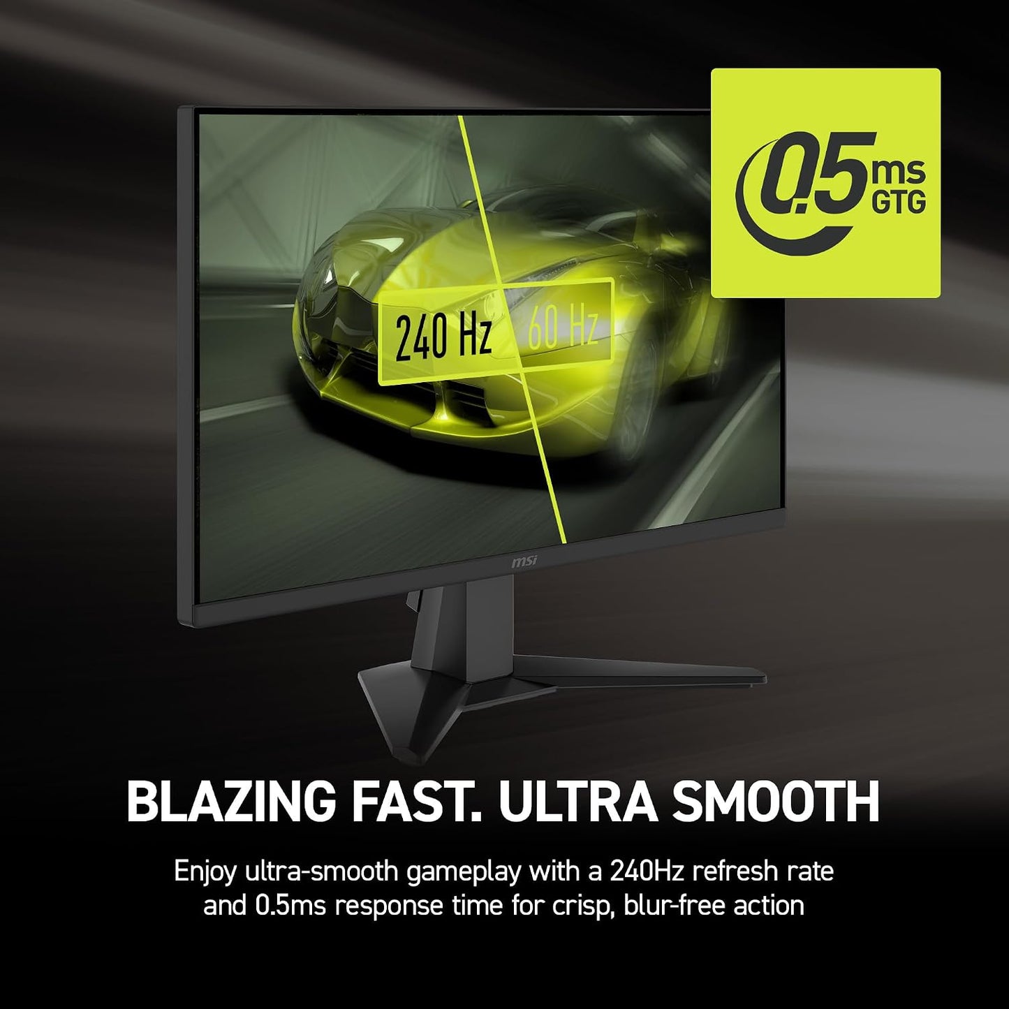 MAG 245F X24 24-inch 1920 x 1080 (FHD) Gaming Monitor, 240Hz, AMD FreeSync Premium, HDR Ready