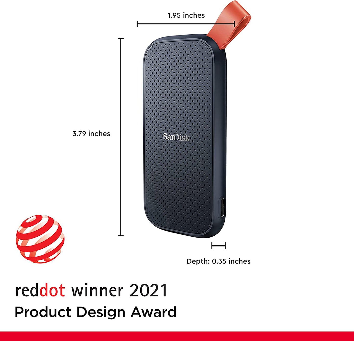SanDisk 1TB Portable SSD Up To 520MB/S, USB-C - Mac | PC