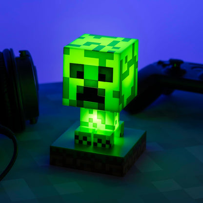 Minecraft Creeper Icon Light 3D Lamp - USB Type-C Rechargeable - Minecraft Merch