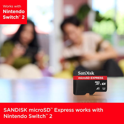 SanDisk 512GB microSD Express Card - Up to 880MB/s Read, Up to 650MB/s Write, 220MB/s Sustained Write, U3, C10 - for Nintendo Switch 2