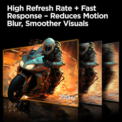 KOORUI G2411P Gaming Monitor, 24" Fast IPS Computer Monitor, 200Hz FHD HDR400 Display, 1ms PC Screen, 90% DCI-P3 Color Gamut, Adaptive Sync, Ultra Slim Frame