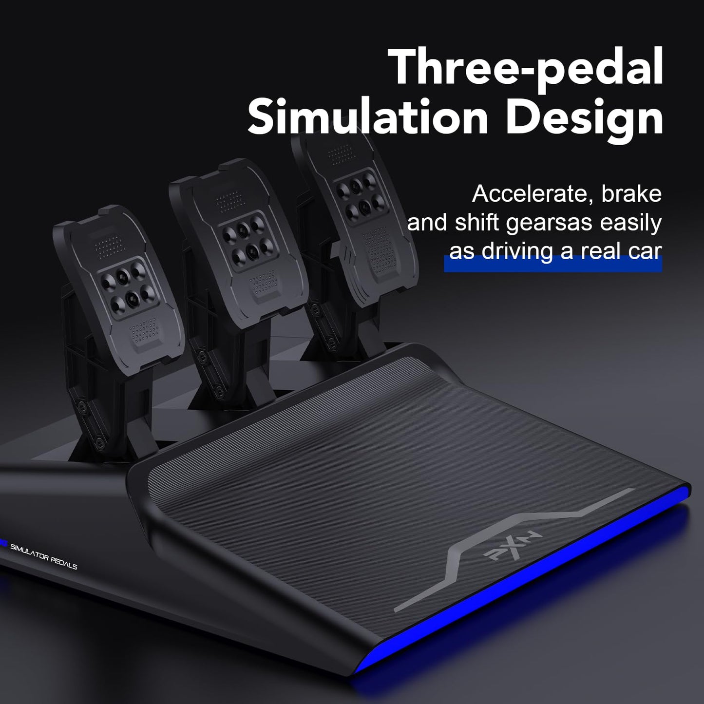 PXN V99 PC Racing Wheel, Real Force Feedback Steering Wheel with Pedals and Shifter, Detachable 270/900 Degree Race Simulator - PS5 | PS4 | PC | Xbox One | Xbox Series