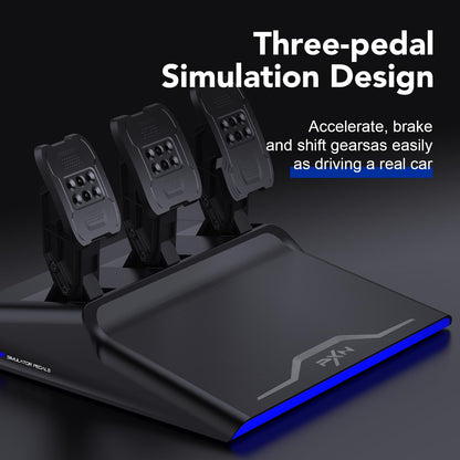 PXN V99 PC Racing Wheel, Real Force Feedback Steering Wheel with Pedals and Shifter, Detachable 270/900 Degree Race Simulator - PS5 | PS4 | PC | Xbox One | Xbox Series