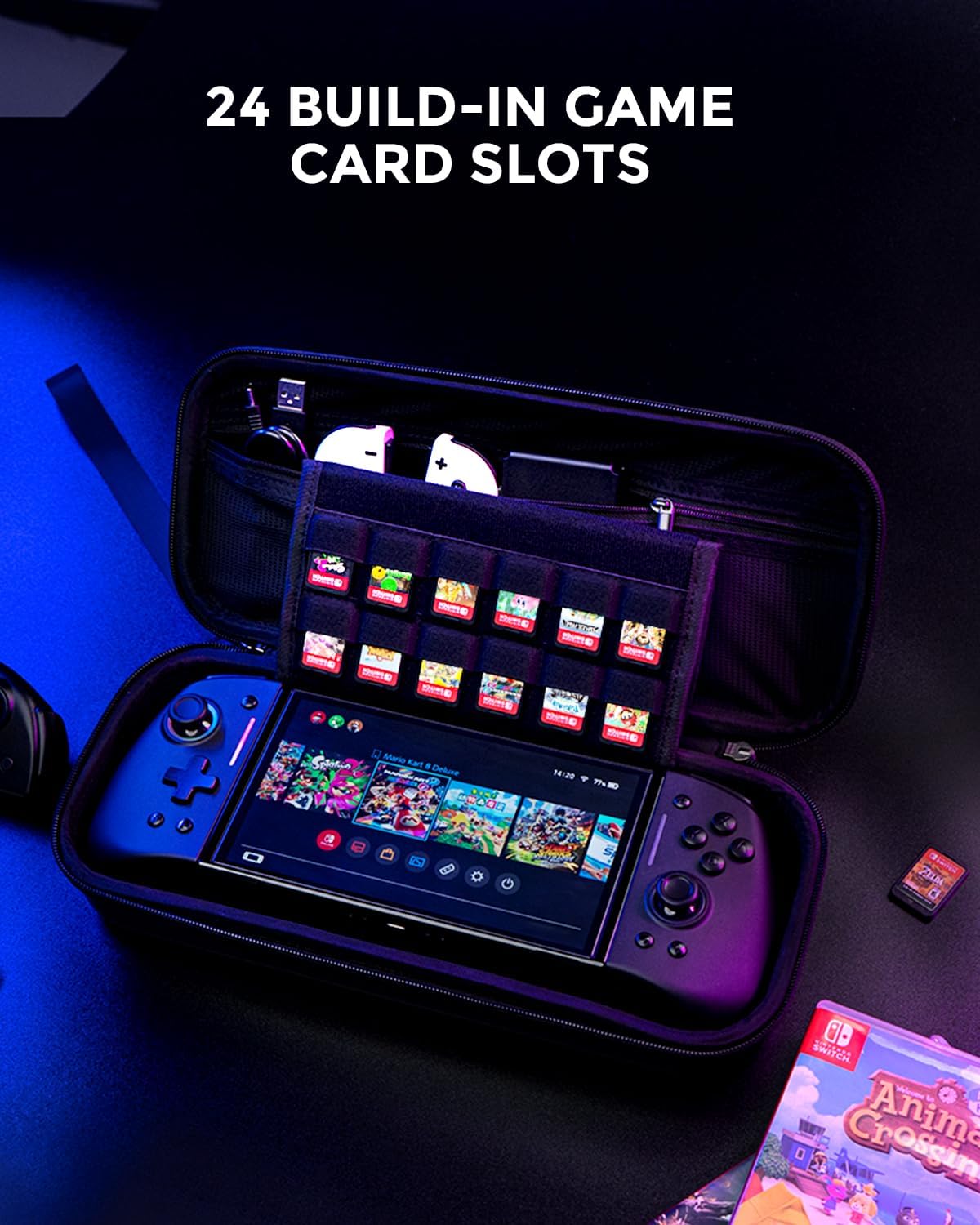 NYXI Hyperion Pro Wireless Controller for Switch/Switch 2/OLED, with Hall Effect, Programmable, 6-Axis Gyro, Turbo & Vibration & Carbon One Carry Case Bundle