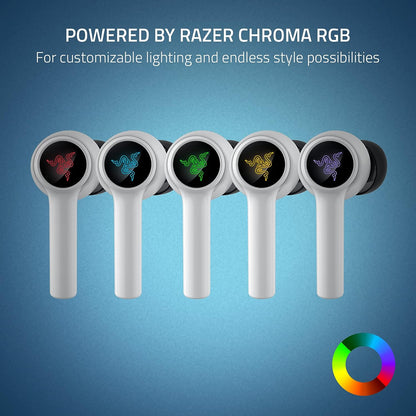 سماعات Razer Hammerhead HyperSpeed ​​اللاسلكية للألعاب - ميكروفون عازل للضوضاء - بلوتوث 5.2 - ألوان RGB - بطارية تدوم 30 ساعة - PS5 | كمبيوتر شخصي | جوال