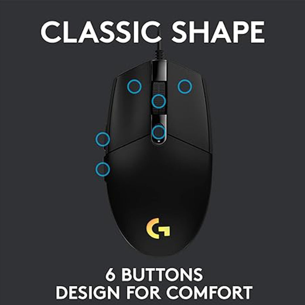 Logitech G102 LIGHTSYNC RGB Gaming Mouse - Black | Blue | White