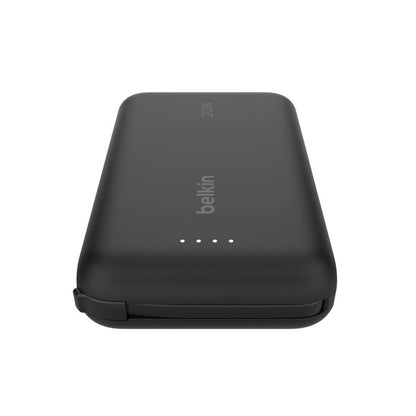 Belkin BOOSTCHARGE 10K Power Bank with Integrated USB-C Cable - Black