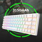 RK ROYAL KLUDGE RK68 Wireless 65% Triple Mode Wireless Bluetooth 5.1 / 2.4G / Wired Hot Swappable Mechanical Keyboard 68 Key RGB - White