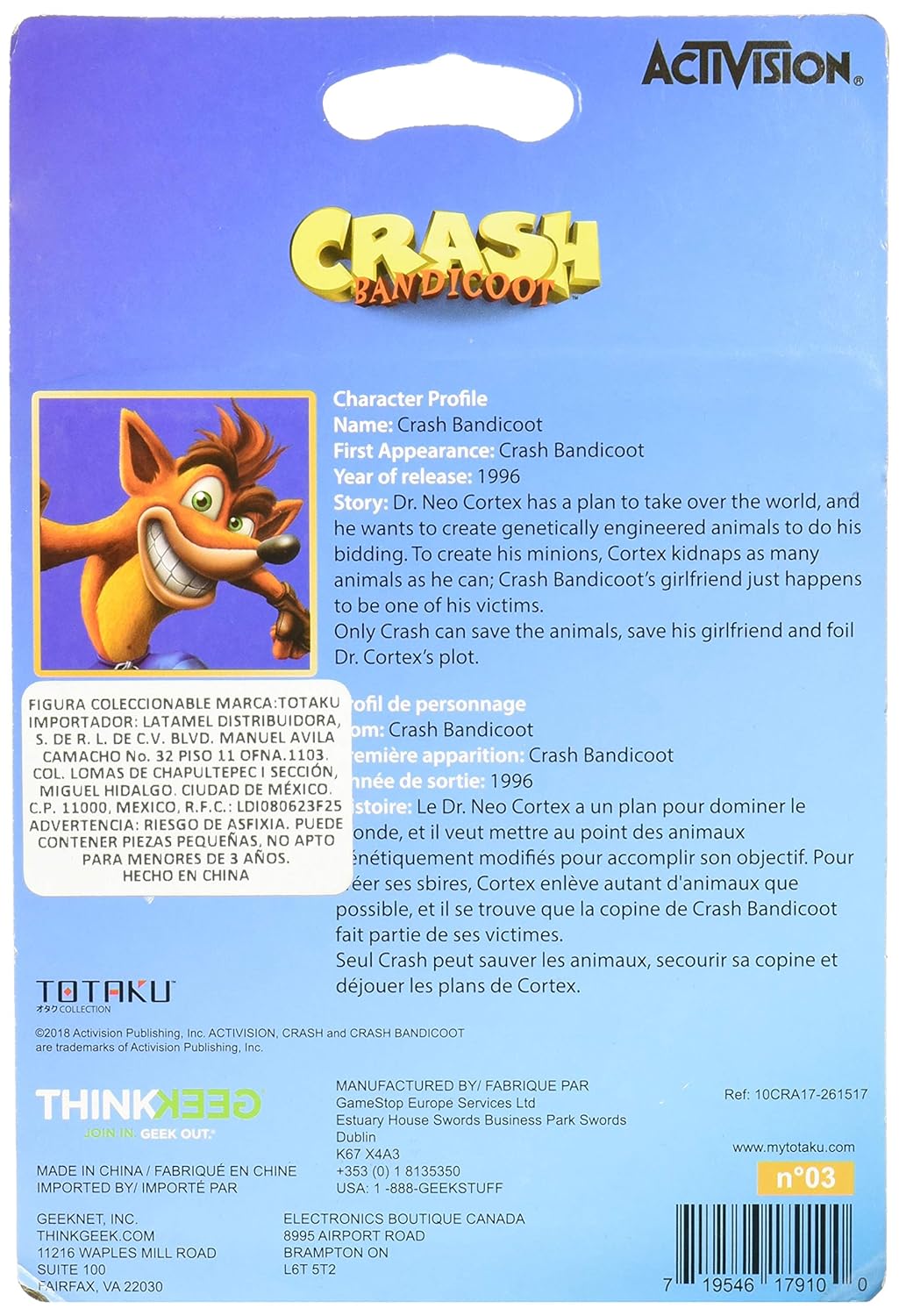 Crash Bandicoot Totaku Figure