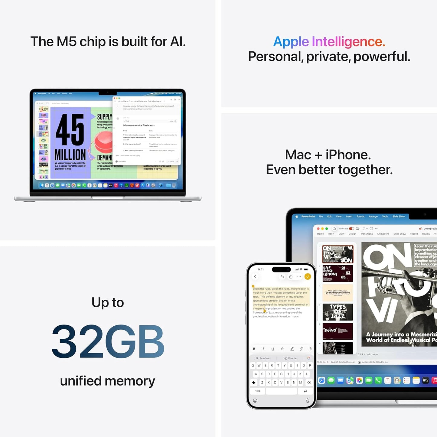 Apple MacBook Air Liquid Retina Display M5 Chip - Starlight | Midnight | Skyblue | Starlight