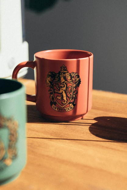 Erik Harry Potter Coffee Cups Set of 4 Hogwarts Houses - Ceramic Coffee Mugs Gryffindor, Slytherin, Ravenclaw and Hufflepuff - Cups Set of 300 ml Each