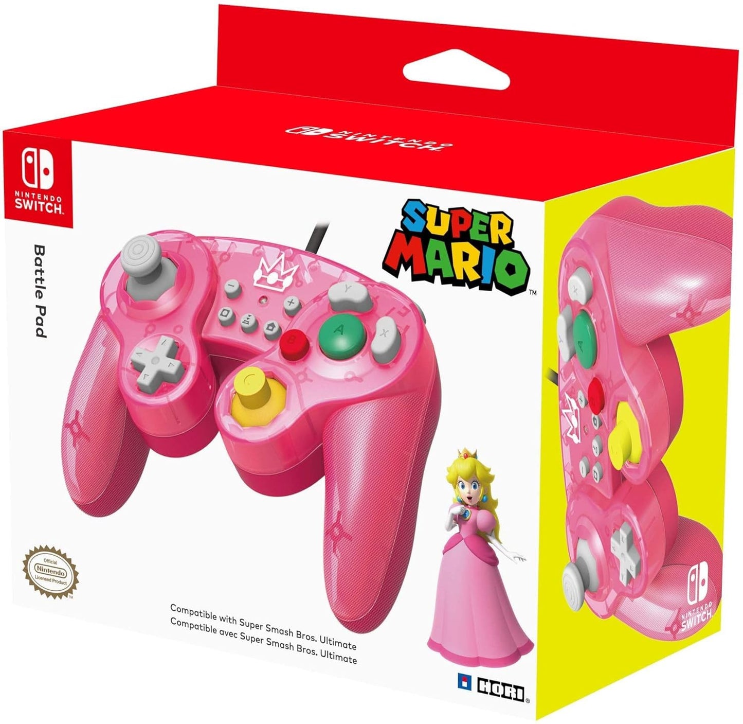 HORI Nintendo Switch Battle Pad GameCube Style Controller - Peach