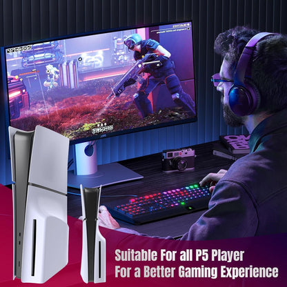 PS5 Slim Disc Edition Console Covers Face Plate Replica - White