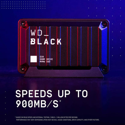WD_BLACK D30 Game Drive SSD- Portable External Solid State Drive, Compatible with Xbox and PC, Up to 900MB/s - WDBAMF0010BBW-WESNWDBAMF0010BBW-WESN - 1TB | 2TB