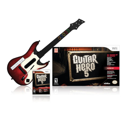 Wii Guitar Hero 5 Guitar + Game Bundle - (NTSC-U) - (USED)
