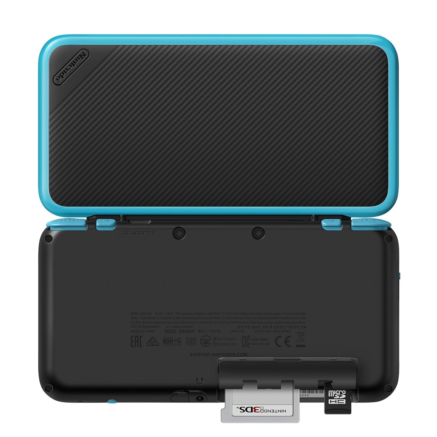 New Nintendo 2DS XL With Mario Kart 7 Inside - Black / Turquoise - (USED)