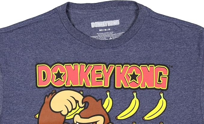 Nintendo Donkey Kong Men's Don't Know Don't Care DK Character T-Shirt - Small