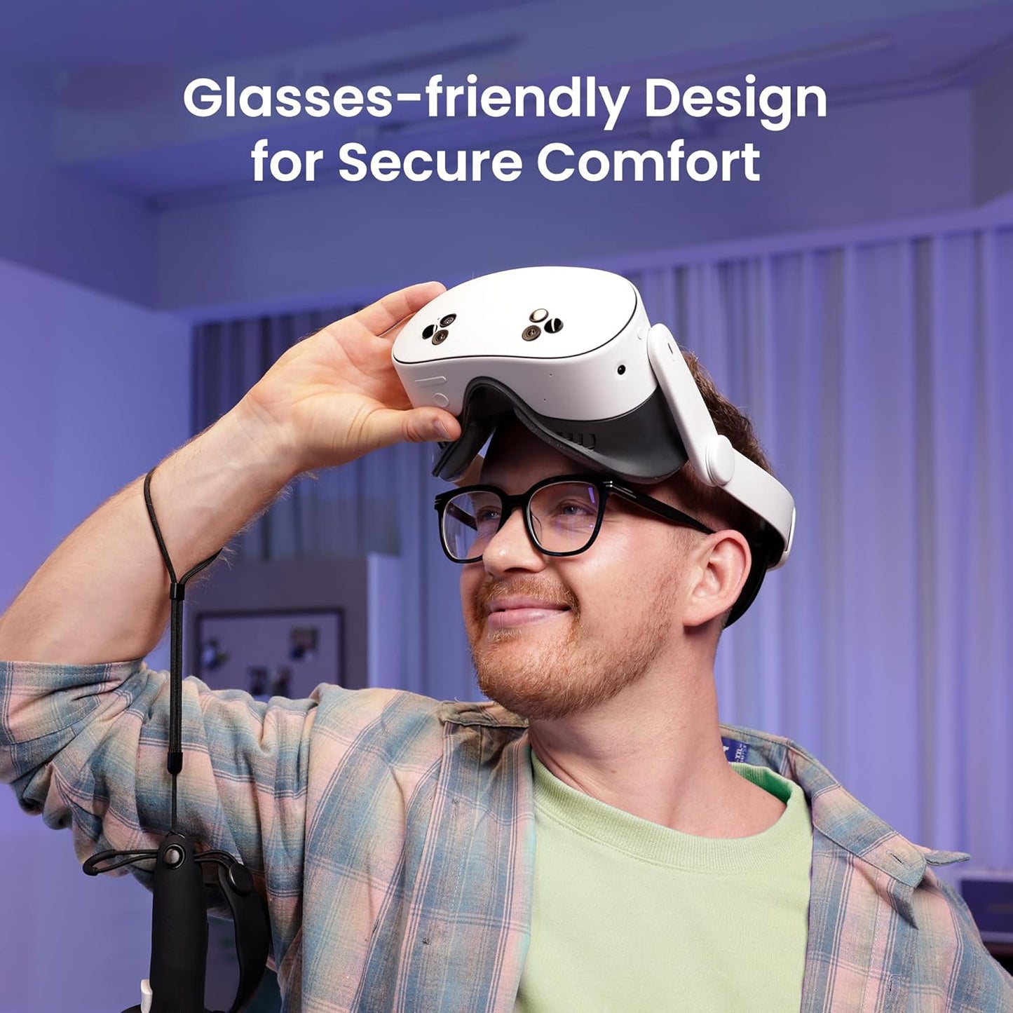 KIWI design V4 Facial Interface, 2 Face Pads Compatible with Oculus/Meta Quest 3S, Accessories for Quest 3S, NOT Compatible with Meta Quest 3